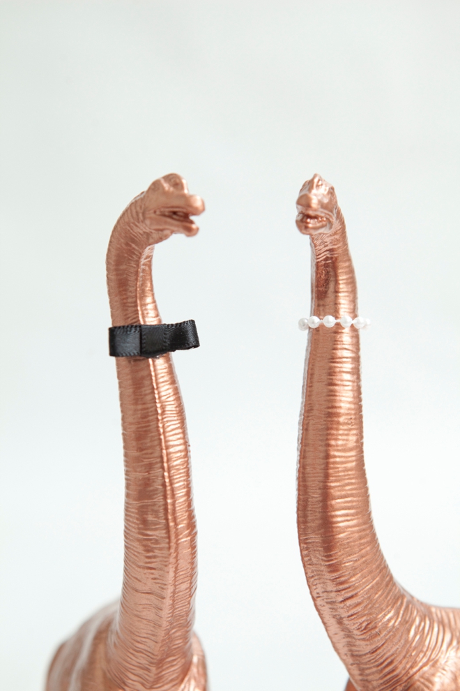 DIY Painted Dinosaur Cake Toppers
