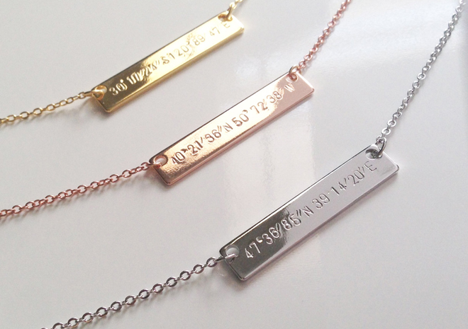 Coordinates Necklaces from Mignon & Mignon