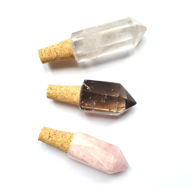 Gemstone Wine Stoppers from Brooklyn Thread